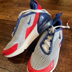 Nike air max 270 toddler 11 shoe. Ted, white, blue